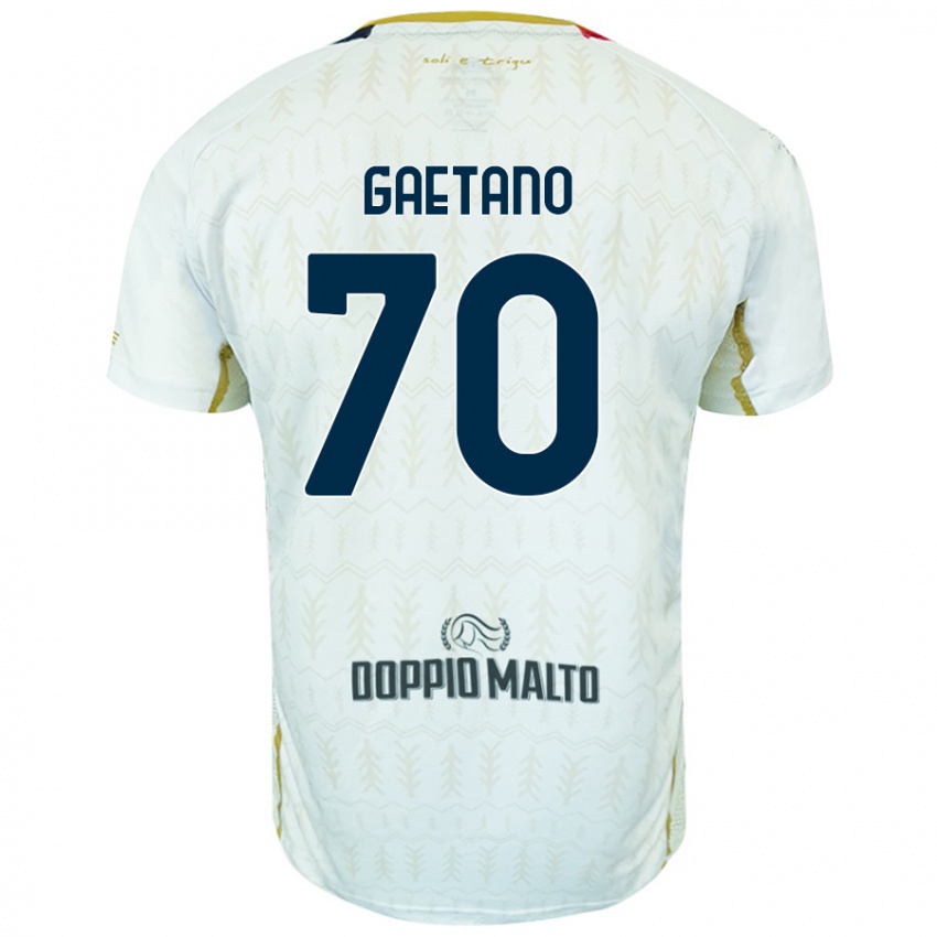 Kinder Gianluca Gaetano #70 Weiß Auswärtstrikot Trikot 2024/25 T-Shirt Österreich