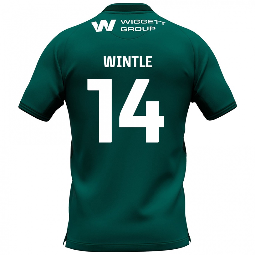 Kinder Ryan Wintle #14 Grün Auswärtstrikot Trikot 2024/25 T-Shirt Österreich