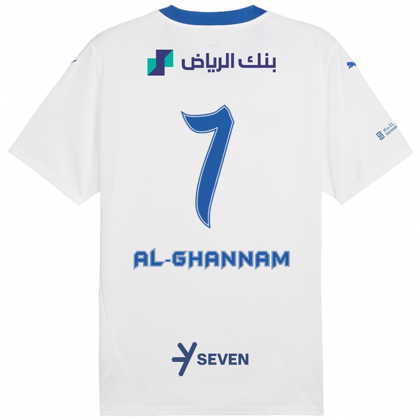 Kinder Khalid Al-Ghannam #7 Weiß Blau Auswärtstrikot Trikot 2024/25 T-Shirt Österreich