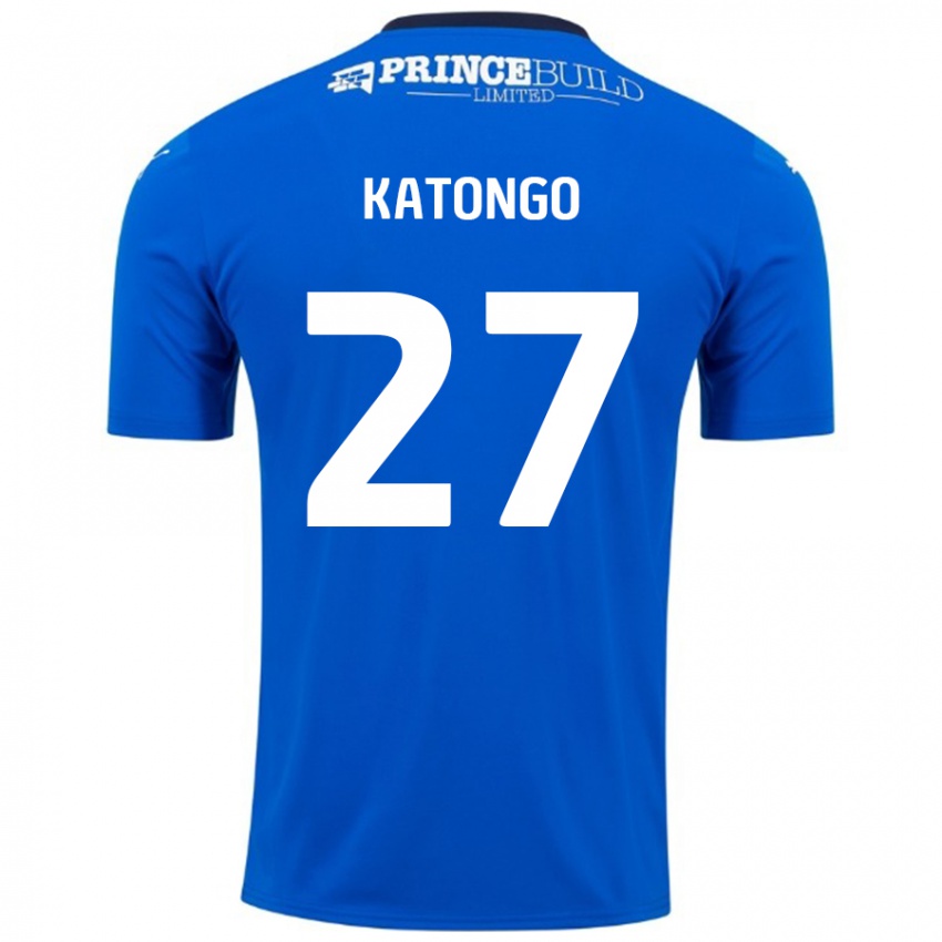 Herren Jadel Katongo #27 Blau Weiß Heimtrikot Trikot 2024/25 T-Shirt Österreich