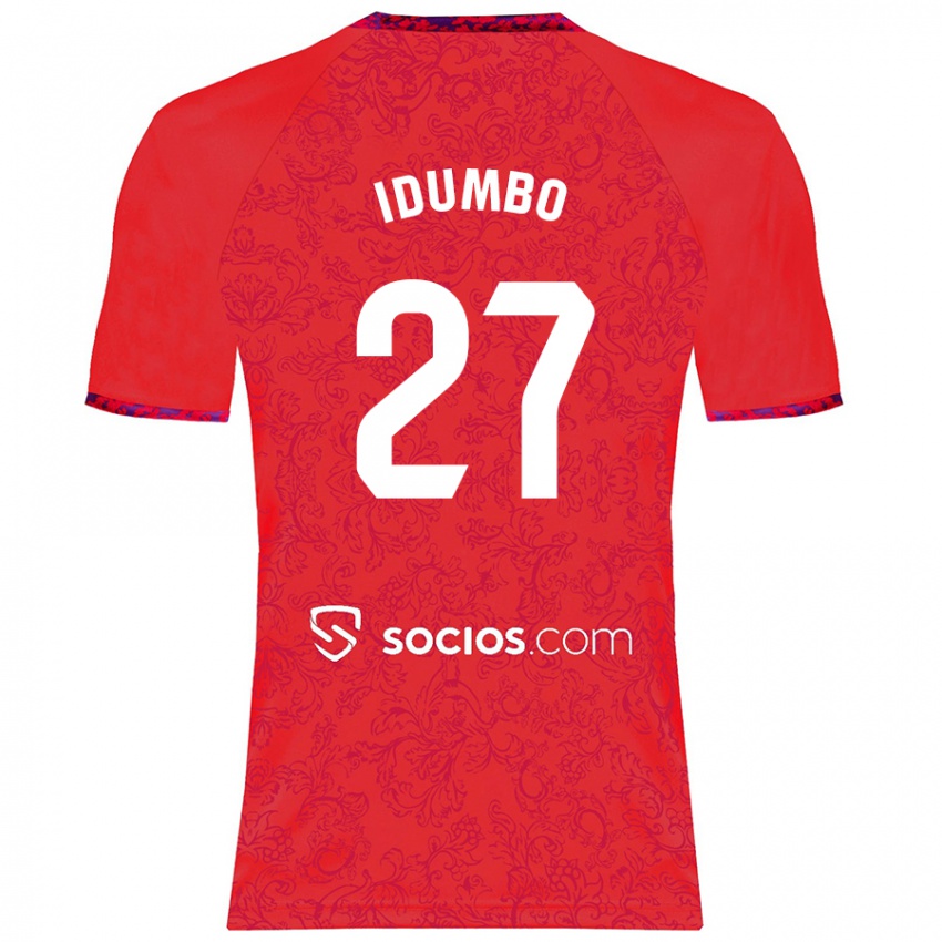 Herren Stanis Idumbo Muzambo #27 Rot Auswärtstrikot Trikot 2024/25 T-Shirt Österreich