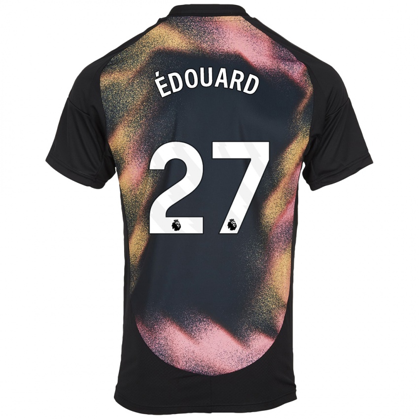 Herren Odsonne Edouard #27 Schwarz Weiß Auswärtstrikot Trikot 2024/25 T-Shirt Österreich