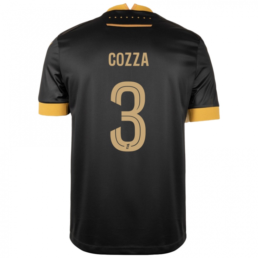 Herren Nicolas Cozza #3 Schwarz Braun Auswärtstrikot Trikot 2024/25 T-Shirt Österreich