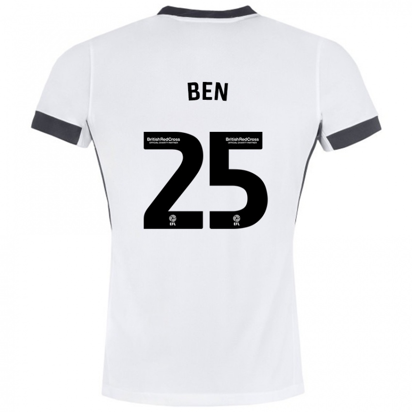 Herren Ben Davies #25 Weiß Schwarz Auswärtstrikot Trikot 2024/25 T-Shirt Österreich