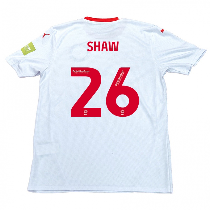 Herren Liam Shaw #26 Weiß Auswärtstrikot Trikot 2024/25 T-Shirt Österreich