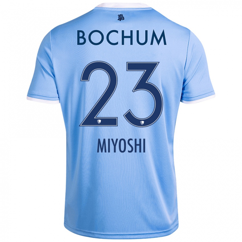 Herren Koji Miyoshi #23 Himmelblau Auswärtstrikot Trikot 2024/25 T-Shirt Österreich