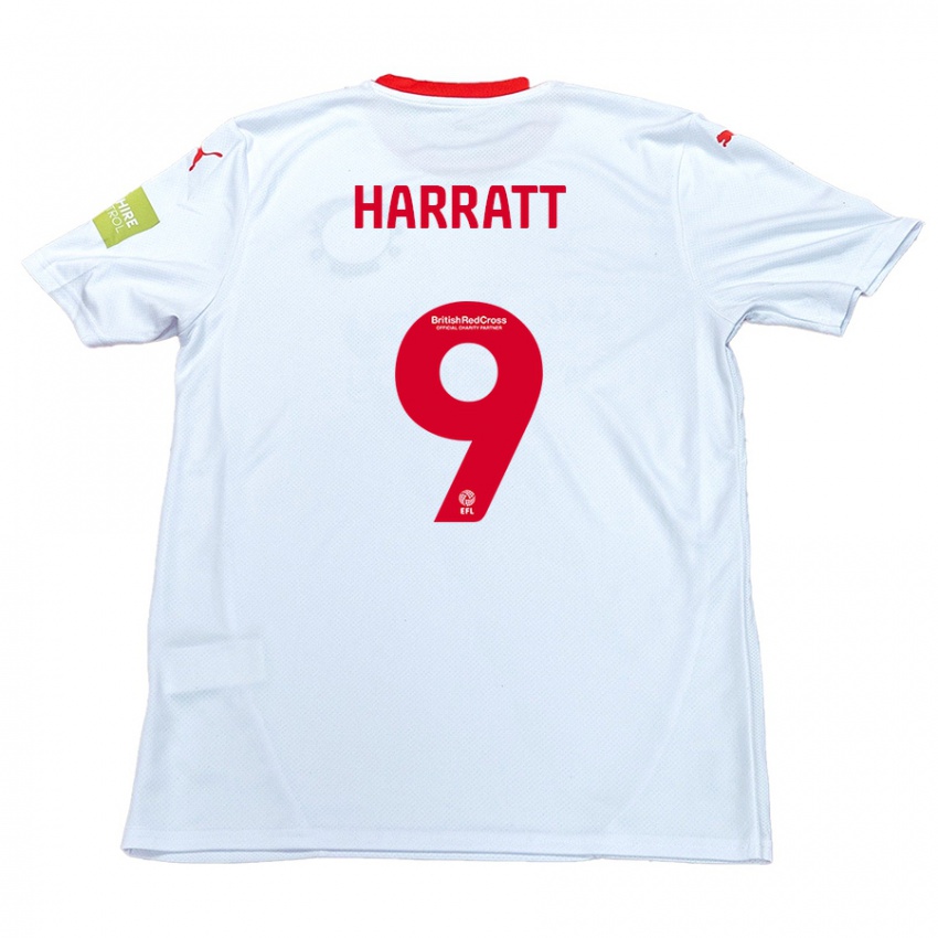 Herren Kian Harratt #9 Weiß Auswärtstrikot Trikot 2024/25 T-Shirt Österreich