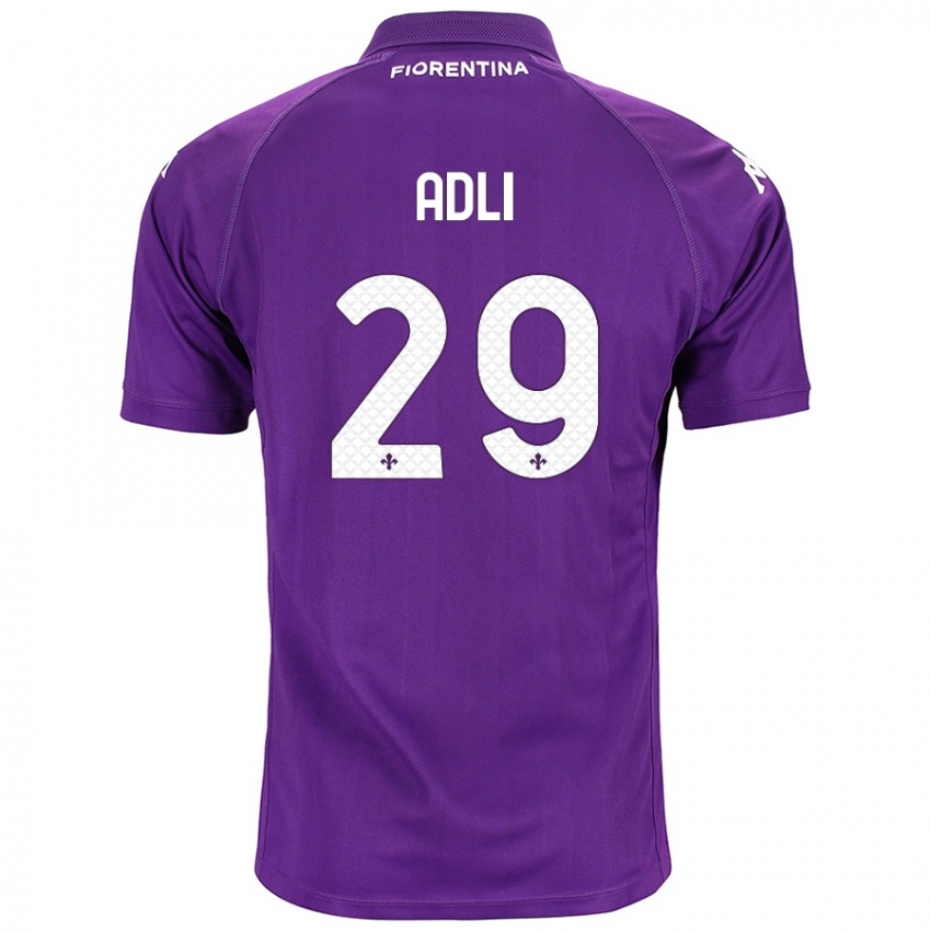 Damen Yacine Adli #29 Violett Heimtrikot Trikot 2024/25 T-Shirt Österreich