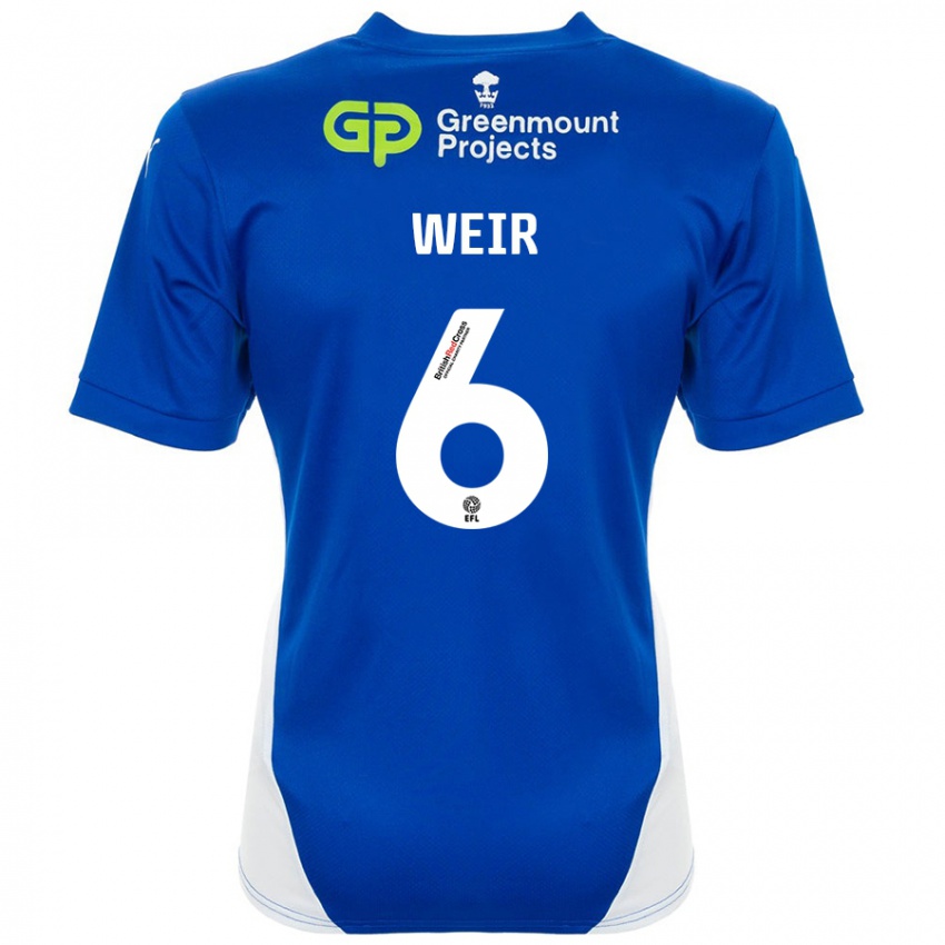 Damen Jensen Weir #6 Blau Weiß Heimtrikot Trikot 2024/25 T-Shirt Österreich