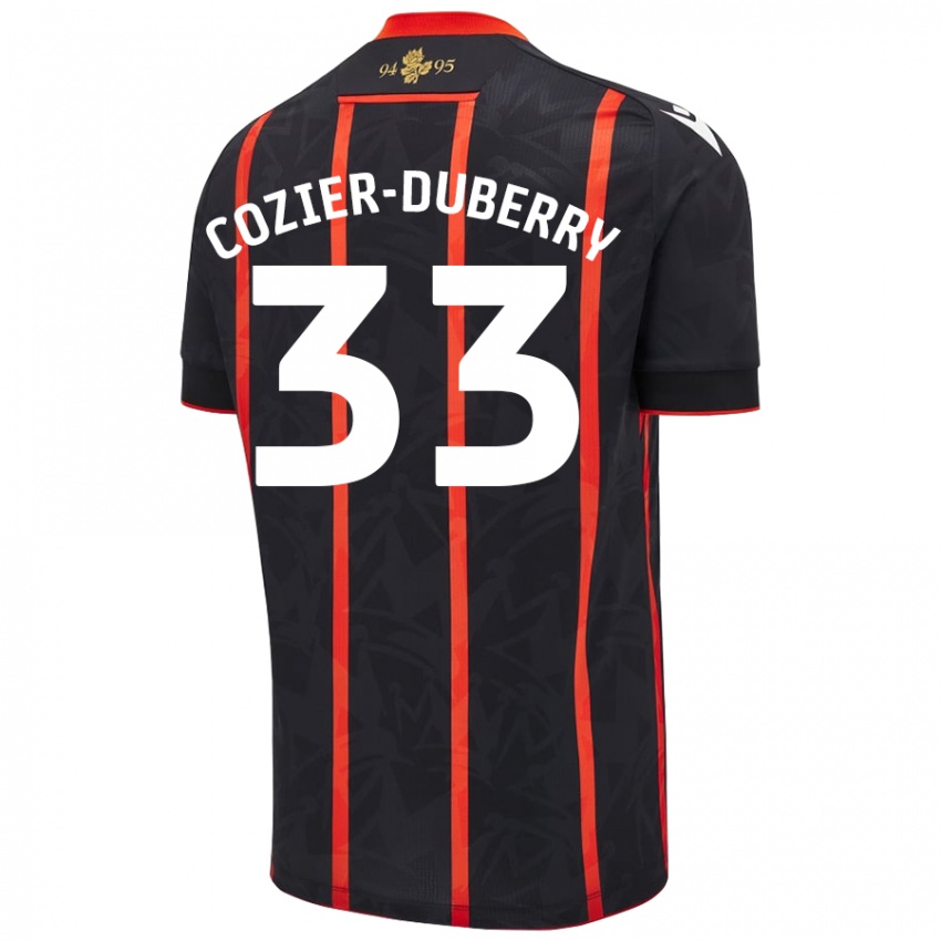 Damen Amario Cozier-Duberry #33 Schwarz Rot Auswärtstrikot Trikot 2024/25 T-Shirt Österreich