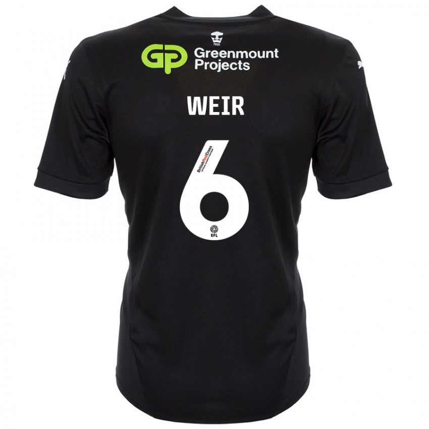 Damen Jensen Weir #6 Schwarz Auswärtstrikot Trikot 2024/25 T-Shirt Österreich