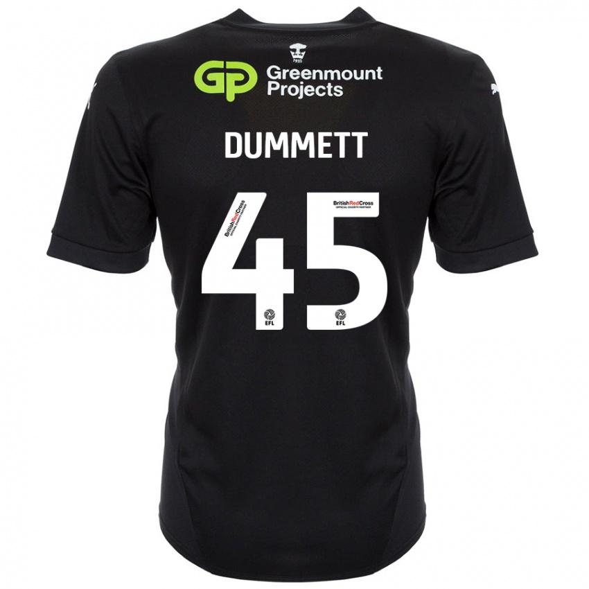 Damen Paul Dummett #45 Schwarz Auswärtstrikot Trikot 2024/25 T-Shirt Österreich