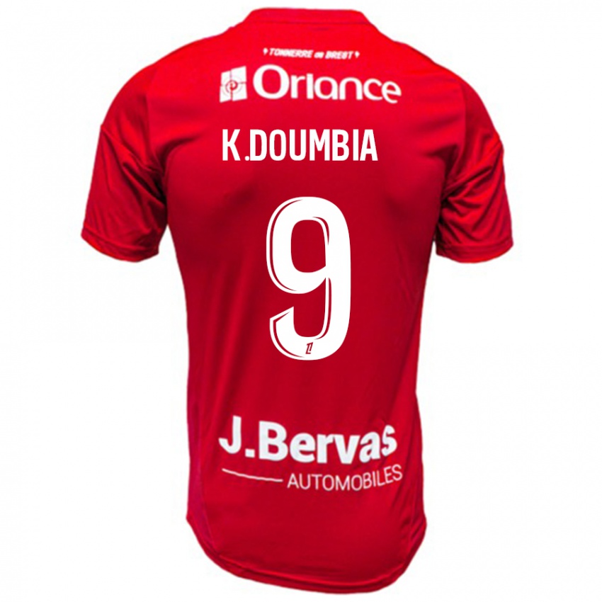 Damen Kamory Doumbia #9 Rot Weiß Heimtrikot Trikot 2024/25 T-Shirt Österreich