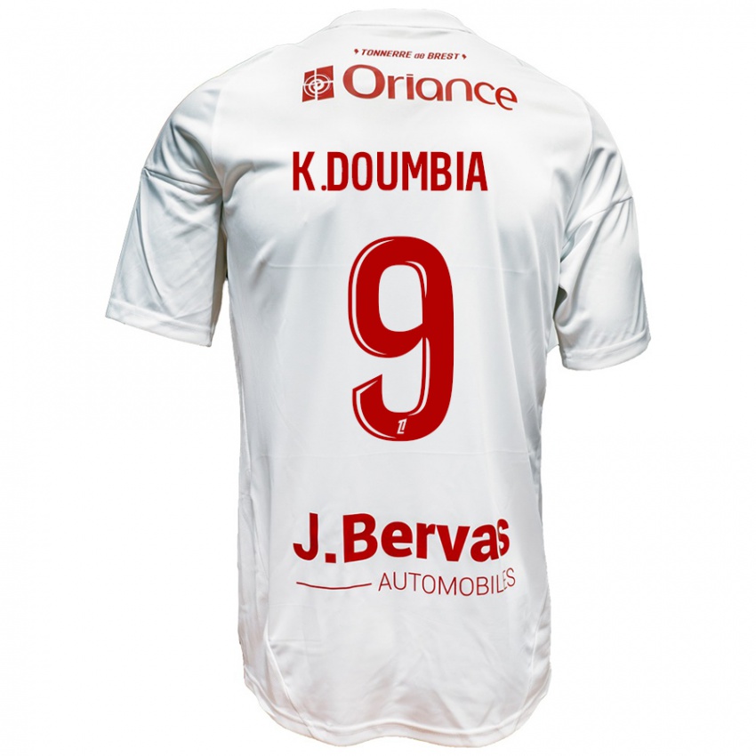 Damen Kamory Doumbia #9 Weiß Rot Auswärtstrikot Trikot 2024/25 T-Shirt Österreich