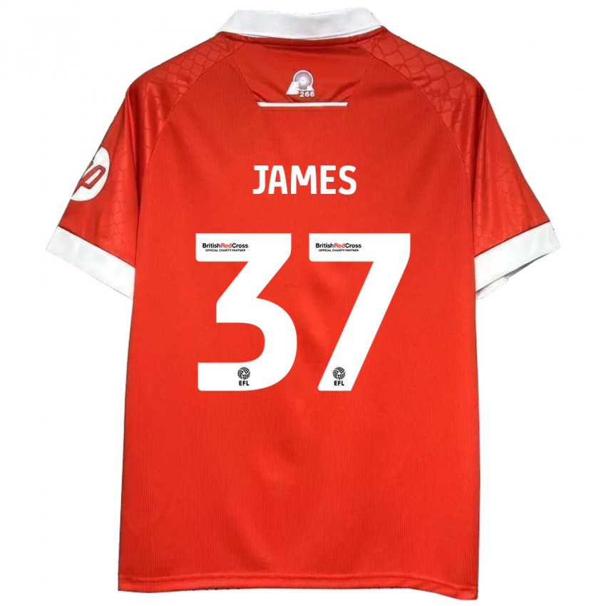 Damen Matty James #37 Rot Weiß Heimtrikot Trikot 2024/25 T-Shirt Österreich