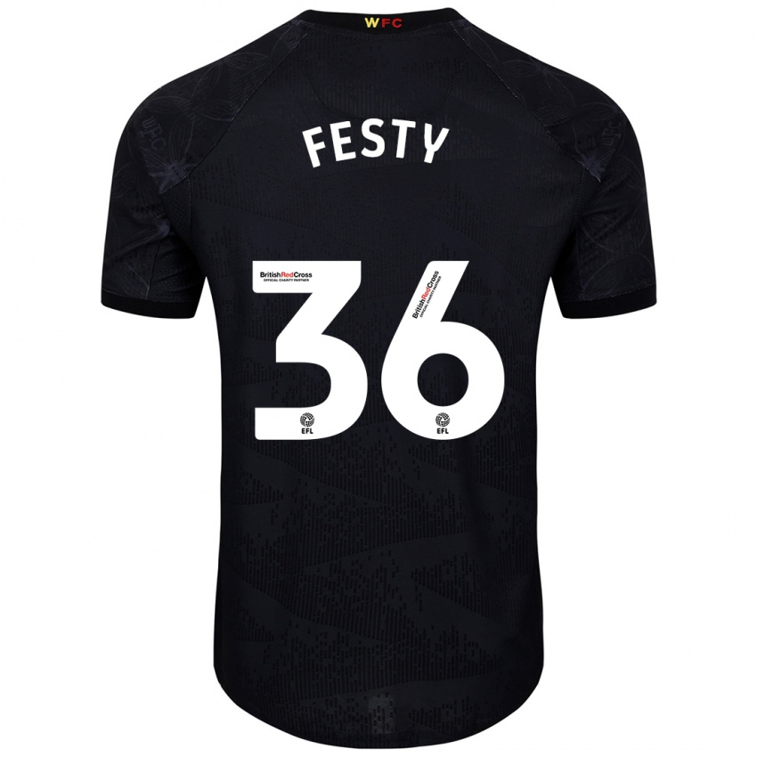 Damen Festy Ebosele #36 Schwarz Weiß Auswärtstrikot Trikot 2024/25 T-Shirt Österreich