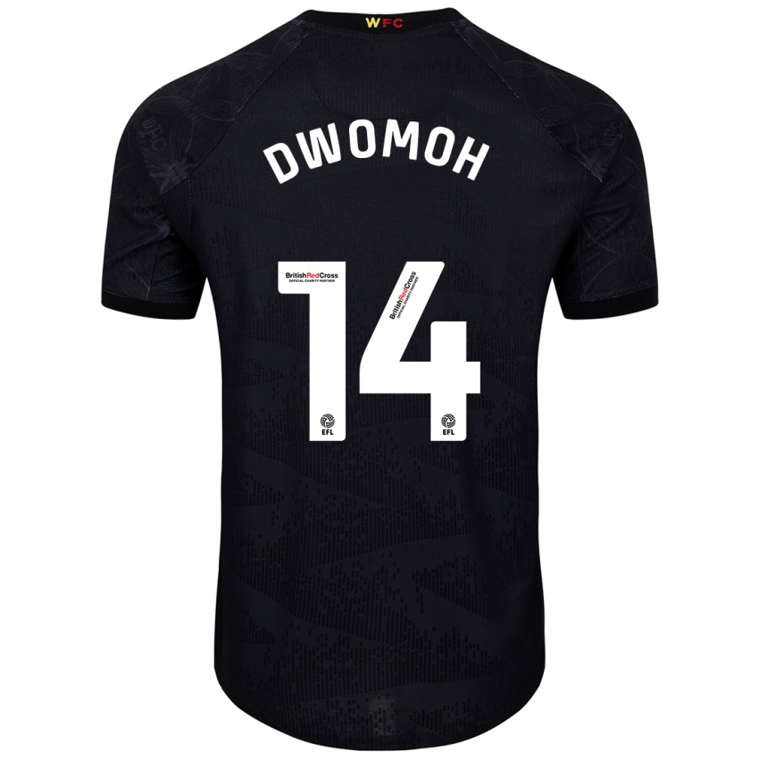 Damen Pierre Dwomoh #14 Schwarz Weiß Auswärtstrikot Trikot 2024/25 T-Shirt Österreich