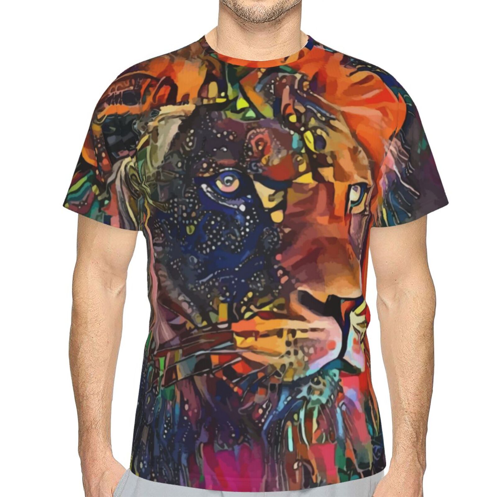 Nirkos Lion Medien Mischen Elemente Klassisch Österreich T-shirt